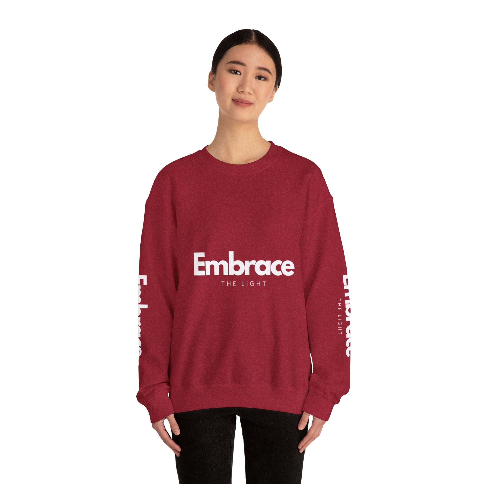 Embrace the Light Unisex Crewneck Sweatshirt - Inspirational Fashion for Comfort and Motivation