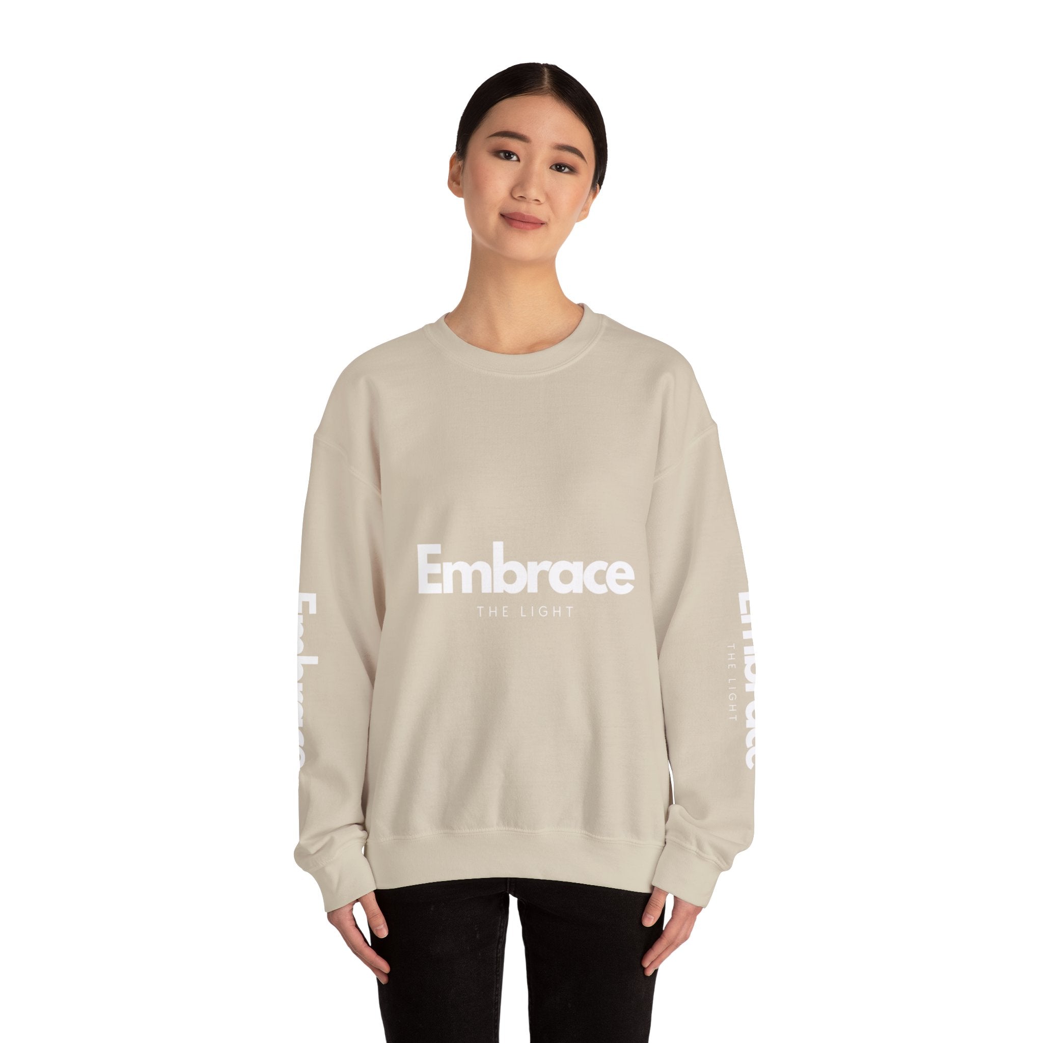 Embrace the Light Unisex Crewneck Sweatshirt - Inspirational Fashion for Comfort and Motivation