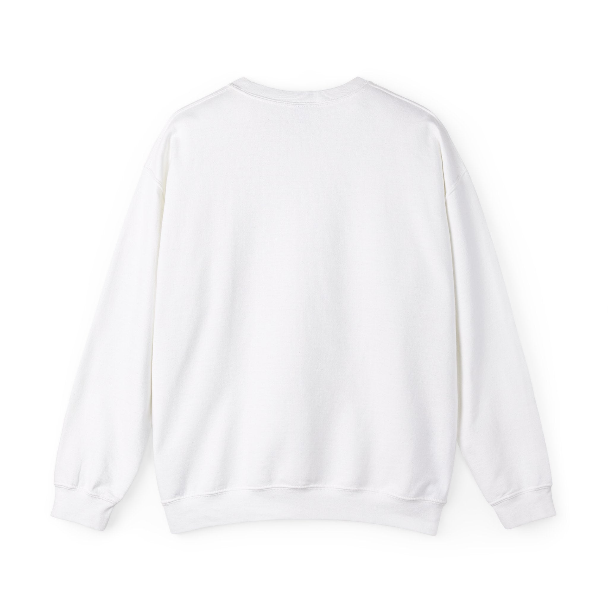 Unisex crewneck sweatshirt in a cotton-polyester blend, featuring a classic white design. Soft, durable, and perfect for casual wear.