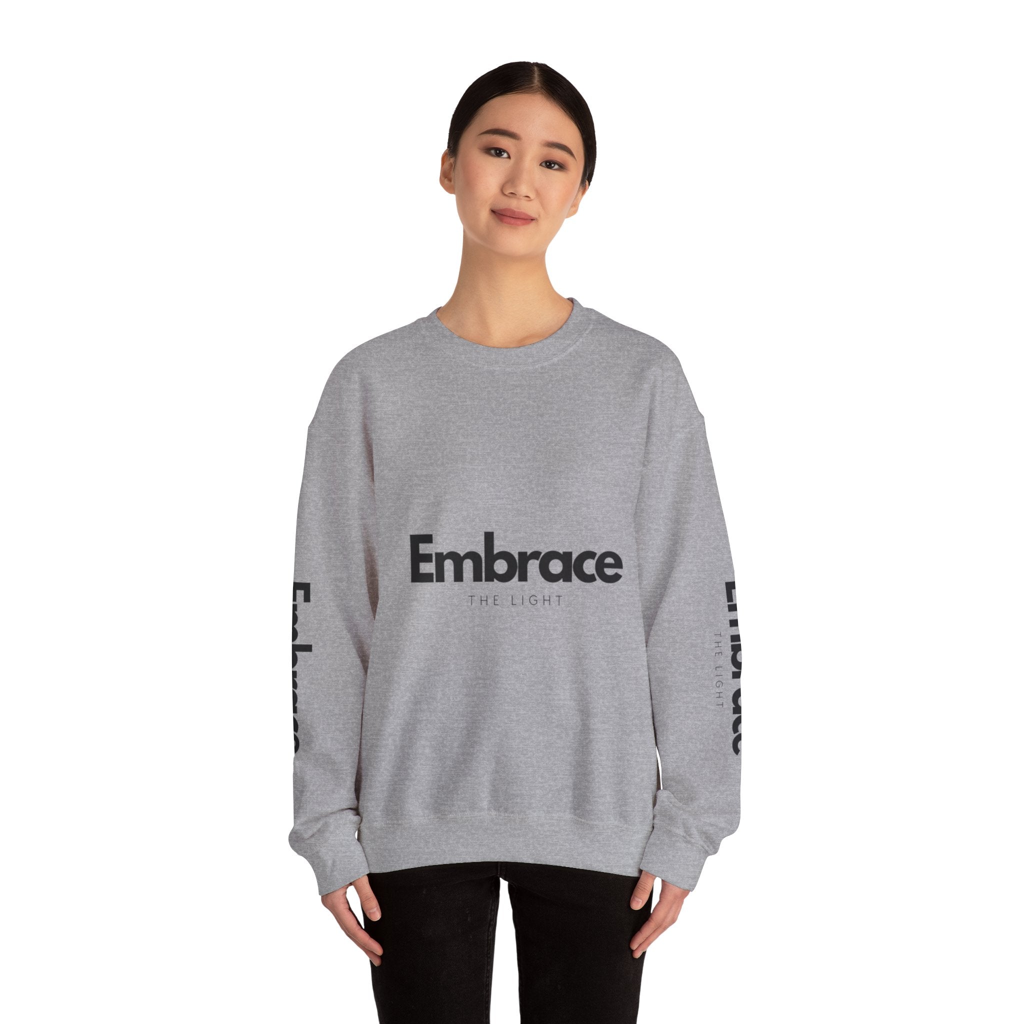 Embrace the Light Unisex Crewneck Sweatshirt - Inspirational Fashion for Comfort and Motivation