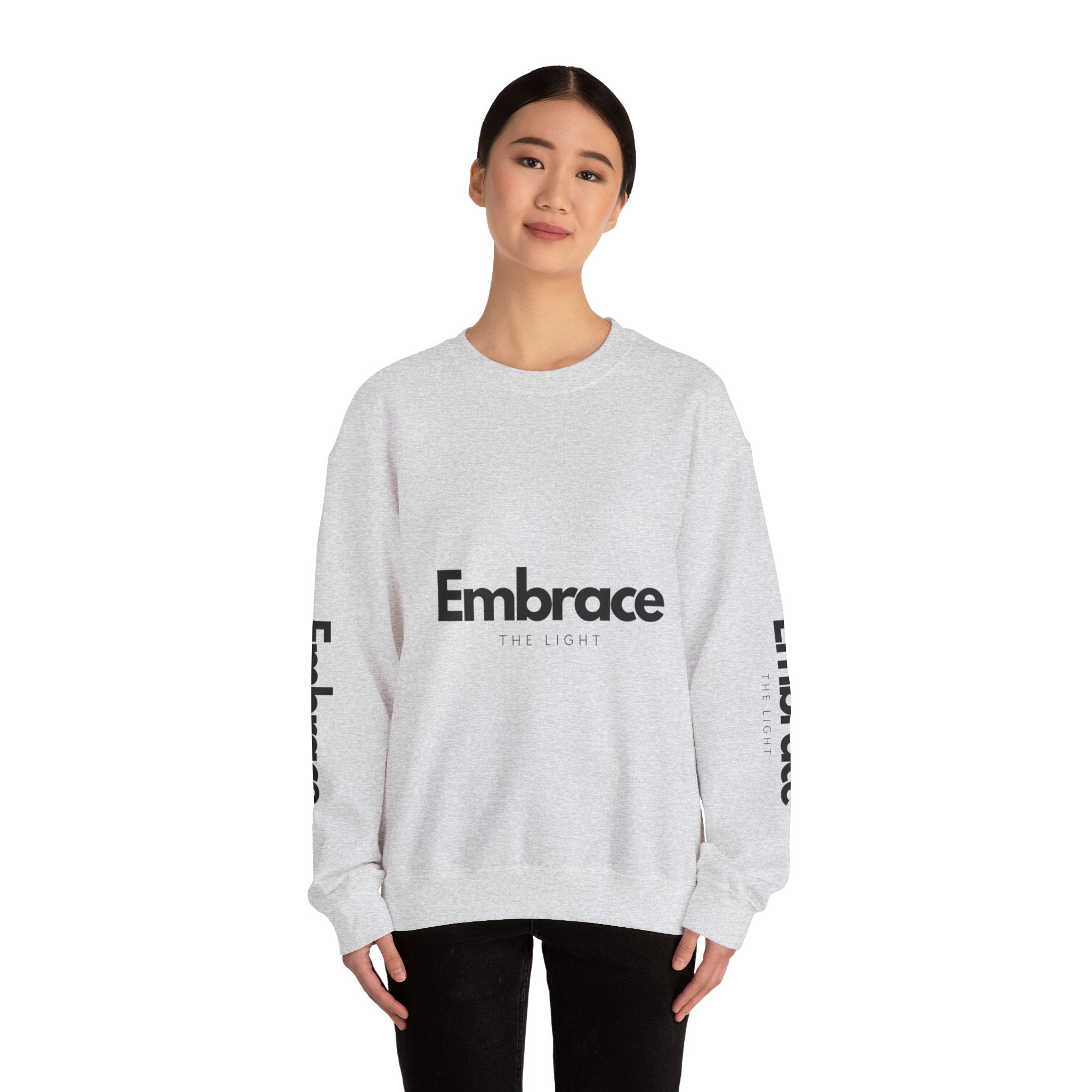 Embrace the Light Unisex Crewneck Sweatshirt - Inspirational Fashion for Comfort and Motivation