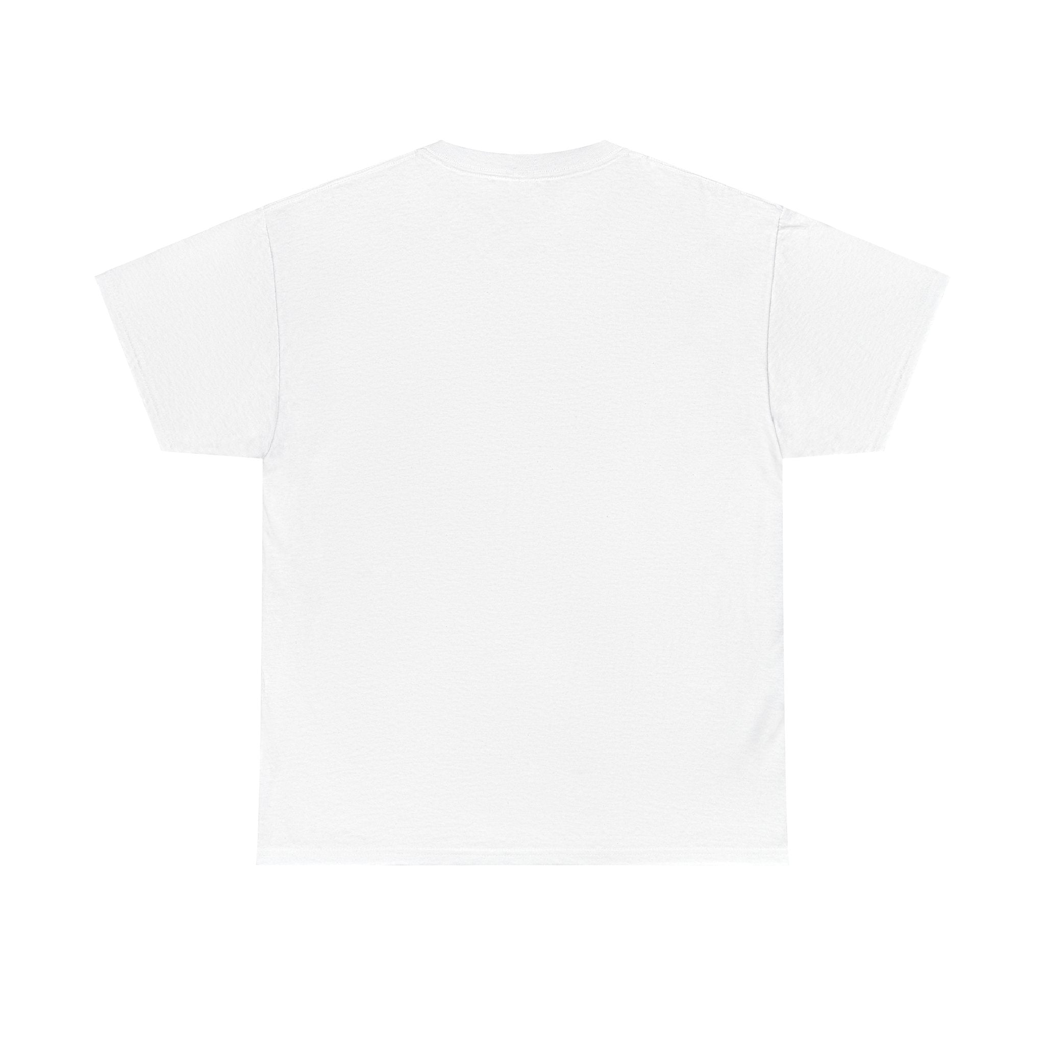 Unisex heavy cotton tee in classic white, offering stress-free comfort and a durable fit. Ideal for customization with smooth printing and ethical production.